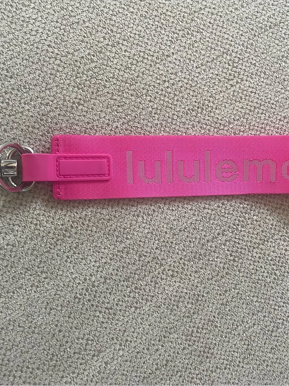lululemon athletica Hot Pink Logo Strap Key Holder